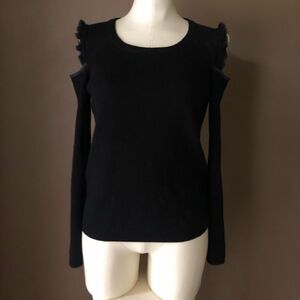 White + Warren Cold Shoulder Sweater